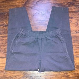 J Jill Pure Jill Cropped Linen Pants Women’s Sz XS Gray/Black NWT